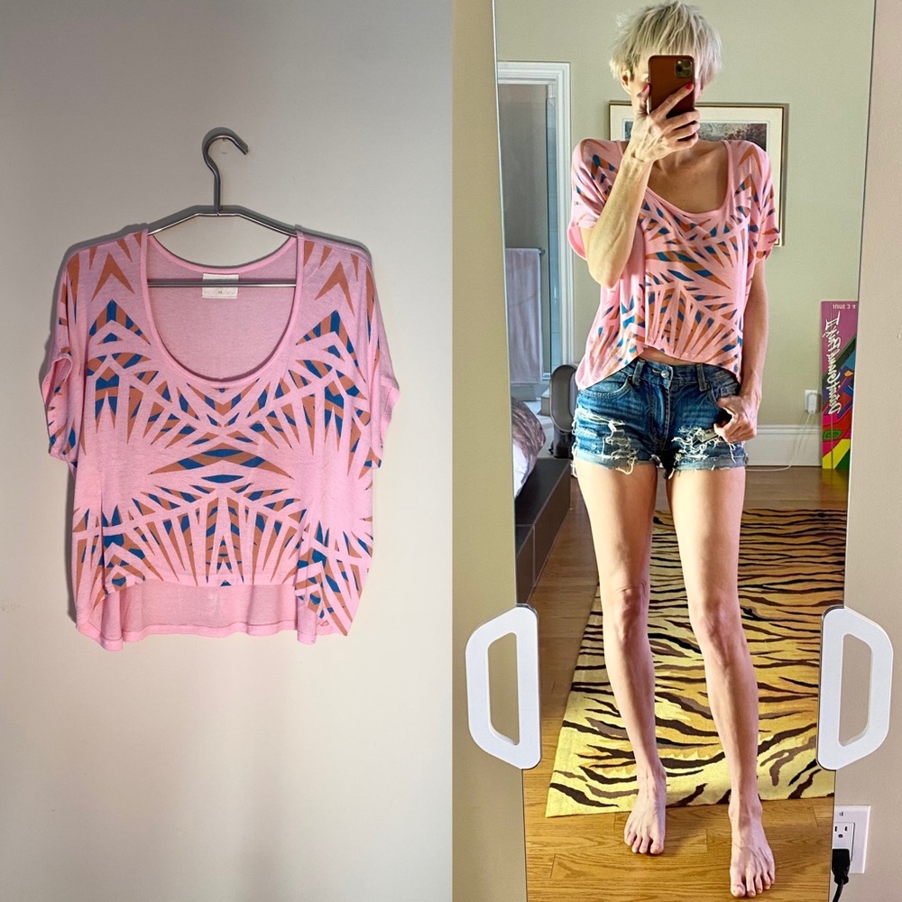 Aritzia 2/$30 high-low boho top